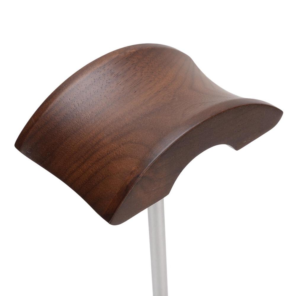 With Aluminum Alloy Supporting Bar Wood Base Walnut Headphone Stand Audio Accessory Holder