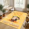 Personalized Crystal Velvet Carpet,Naruto Custom Printed Name, Plush Area Rug For Home Indoor Decor