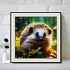 New Arrival 5D DIY Full Circle Diamond Painting "Hedgehog" Embroidery Cross Stitch Home Decor Gift