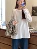 Women's Plus Size Long Sleeve Cotton T-shirt - Trendy American Brand for Spring and Autumn