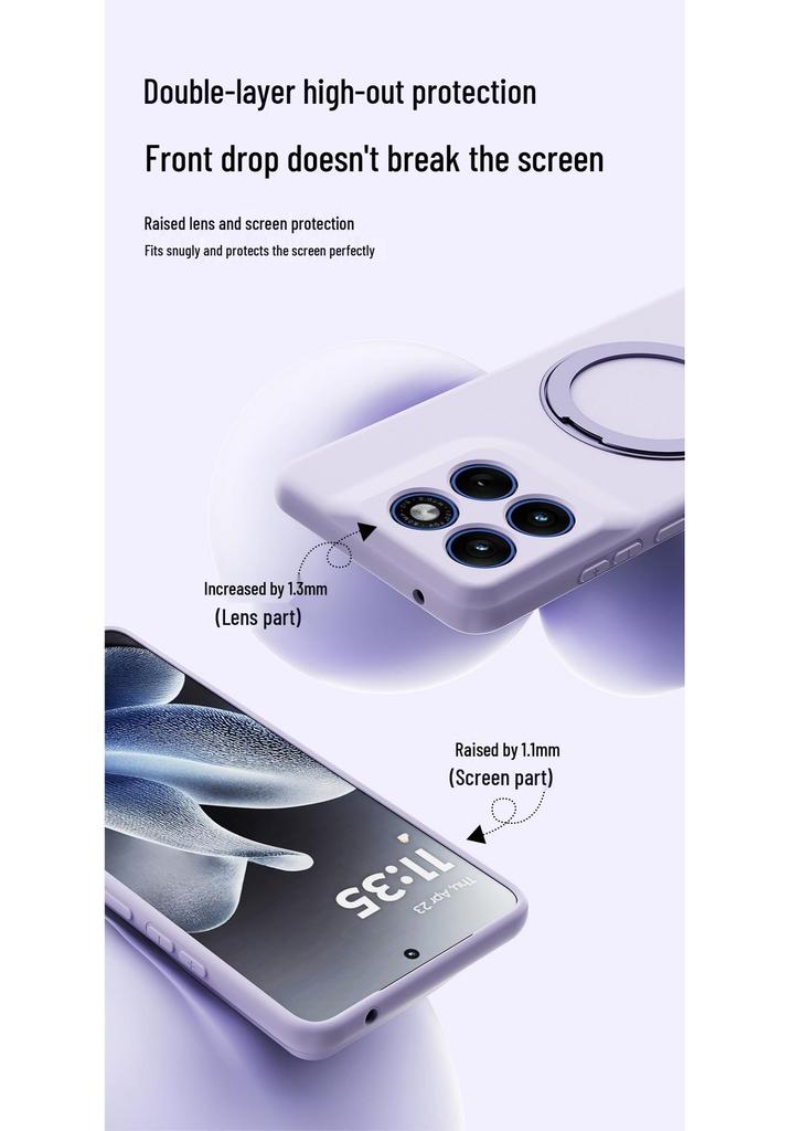 Moto Edge 70 Magnetic Rotating Bracket Silicone Case - Fits Moto Edge 60