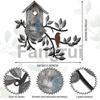 Metal Hanging Tree With Birdhouse Wall Art Outdoor Wall Decor C-Good