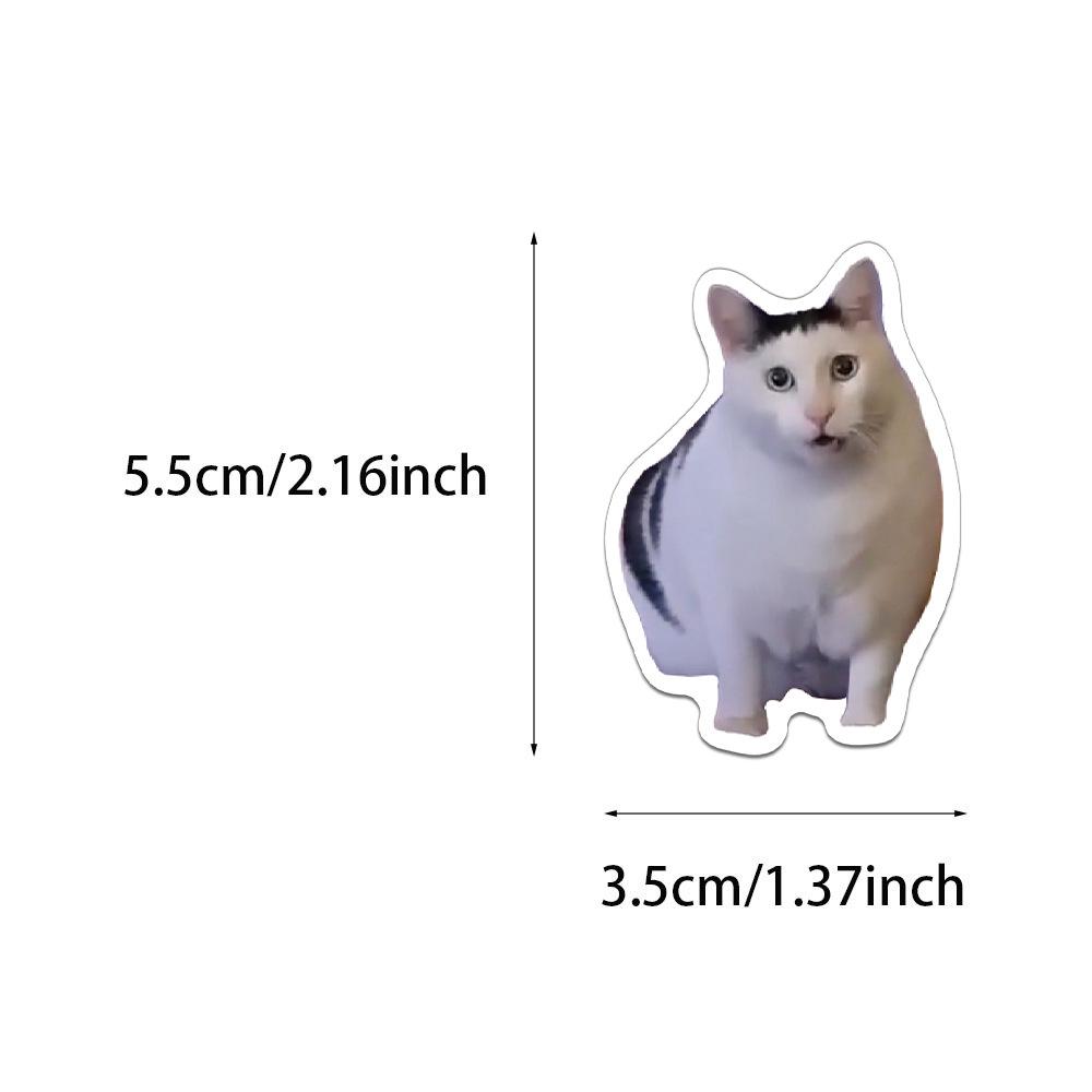 50-Piece Cat Meme Sticker Set for DIY Journals, Water Bottles, and Phone Cases