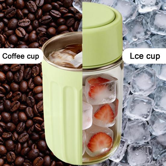DYS 2-in-1 Ice Cube Bottle, Press To Release, Stainless Steel Bottle Design, Portable Leakproof Maker for Home And Camping