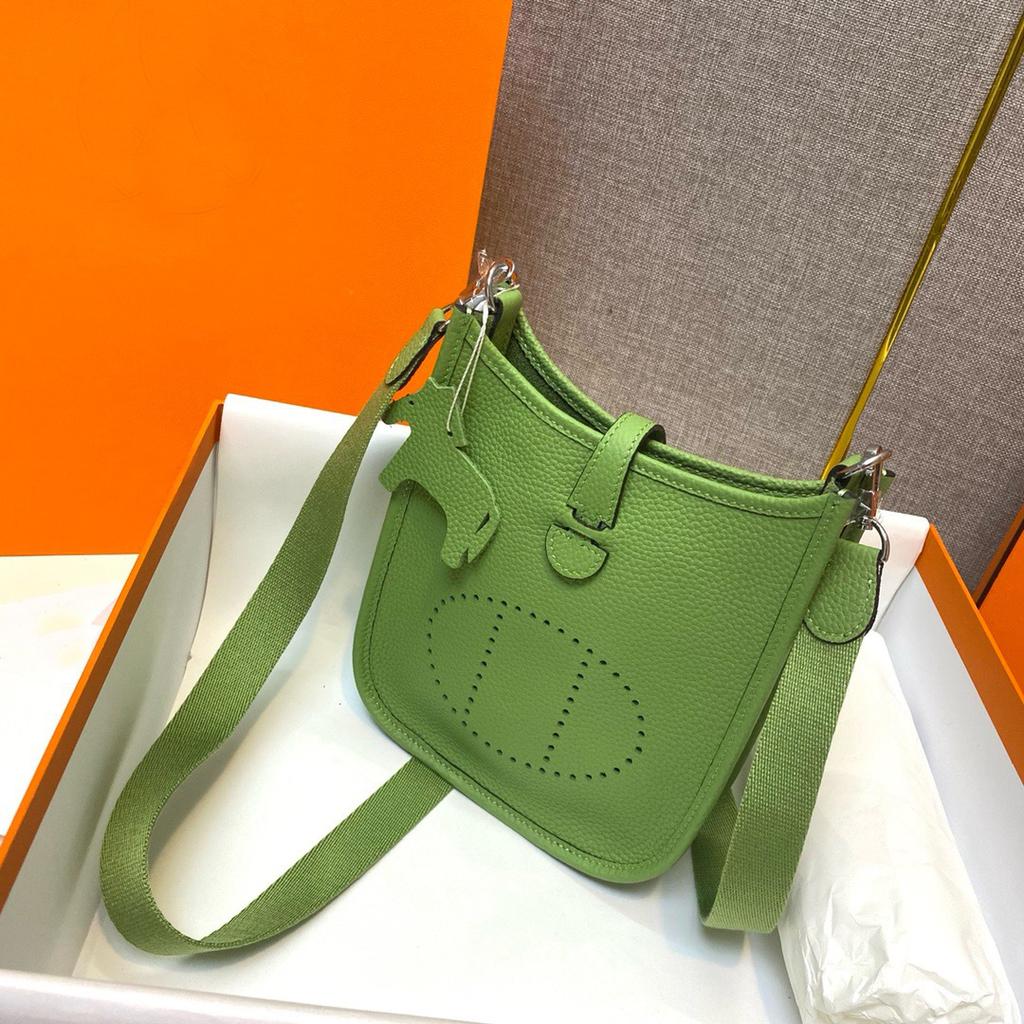 Togo Leather Evelyn Leather Cross-body Bag Top Layer Cowhide Casual Mobile Phone Bag Simple and Versatile Pure Leather Women's Bag