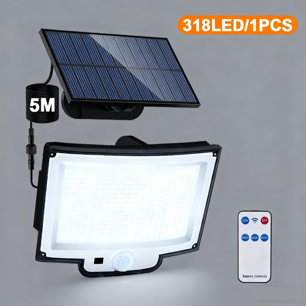 Solar Lights Outdoor 400LED Remote Solar Security Lights Outdoor Motion Sensor Waterproof Solar Wall Lamp Garden Patio Yard