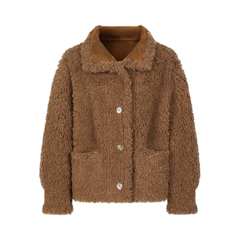 

JUZI Annakol Women s Reversible Faux Suede Biker Jacket M