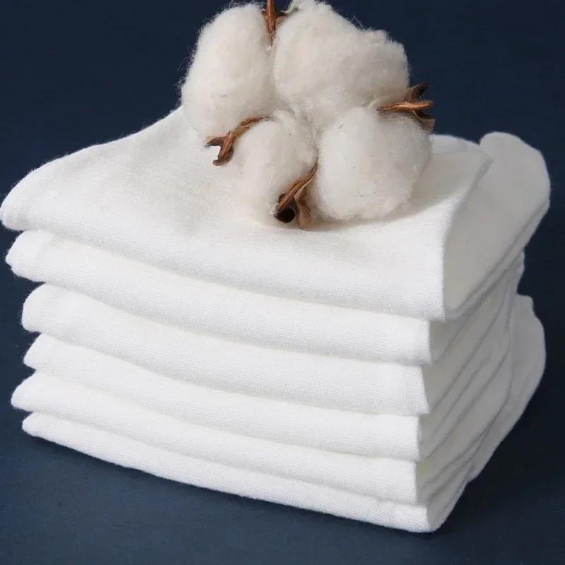 100 szt. Białe bawełniane rękawice robocze na suche dłonie do obsługi folii, rękawice SPA, ceremonialne rękawice o wysokiej rozciągliwości, domowe narzędzia do czyszczenia