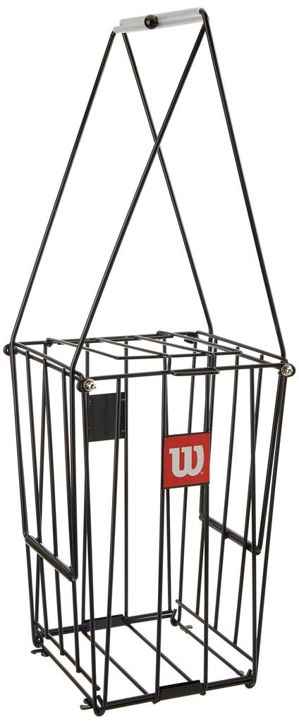 Wilson Tennis Ball Basket 75 Ball Pick Up (WRZ323700), 16.5 x 11.5 x 33.2 inches (41 x 28 x 85 cm), Holds up to 75 balls, Black