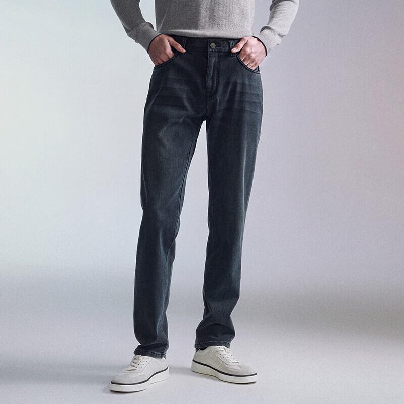 Baoxiniao Men's Thin Straight-Fit Business Casual Denim Jeans