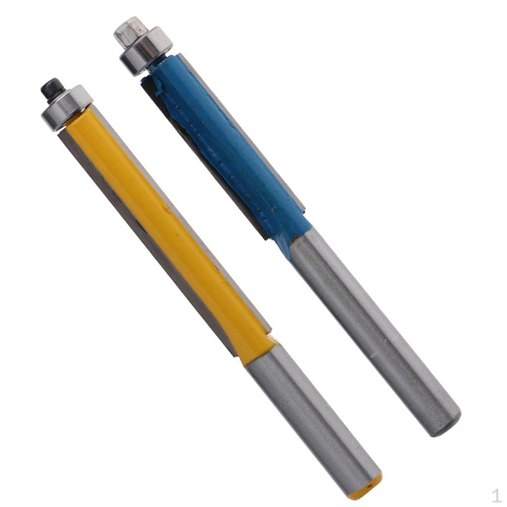 

2 шт., длинный прямой фрезерный станок из сплава с дополнительным подшипником для деревообработки