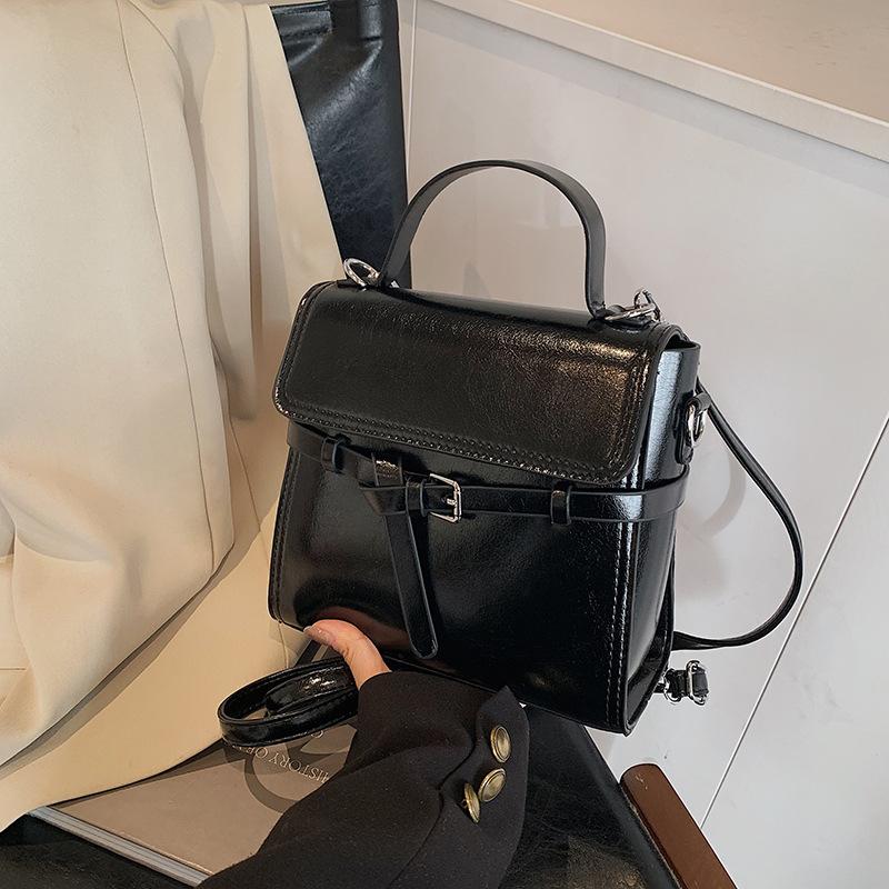 

Backpack women s fashion niche design new retro casual handbag lightweight small backpack чёрный