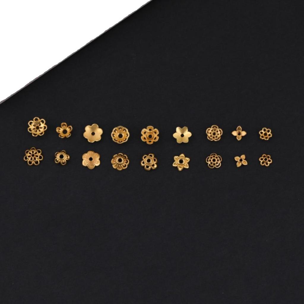 Golden Sand Flower Cup Spacer Beads for DIY Jewelry Necklace Bracelet