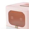 Cat Litter Box Enclosed PP Odorless Foldable Anti  ing with Scoop 2 Doors Cat Toilet for Pet Supplies