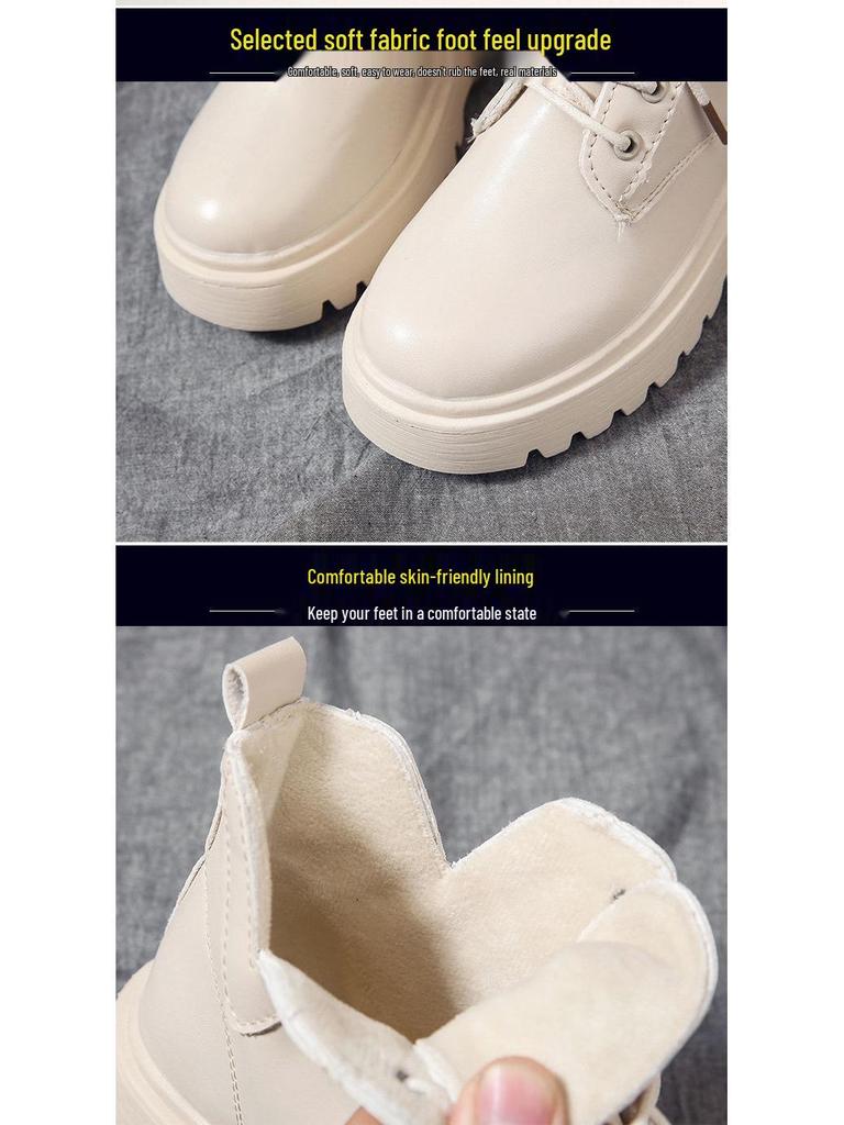 Dámské motocyklové boty Martin v britském stylu - Podzim/Zima, Prodyšné, Silná podrážka, Kotníkové boty s vysokým svrškem pro studentky