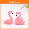 Ornement Décoratif Flamant Rose en PVC Porte-Clés Décoration de Gâteau Petite Figurine de Paysage