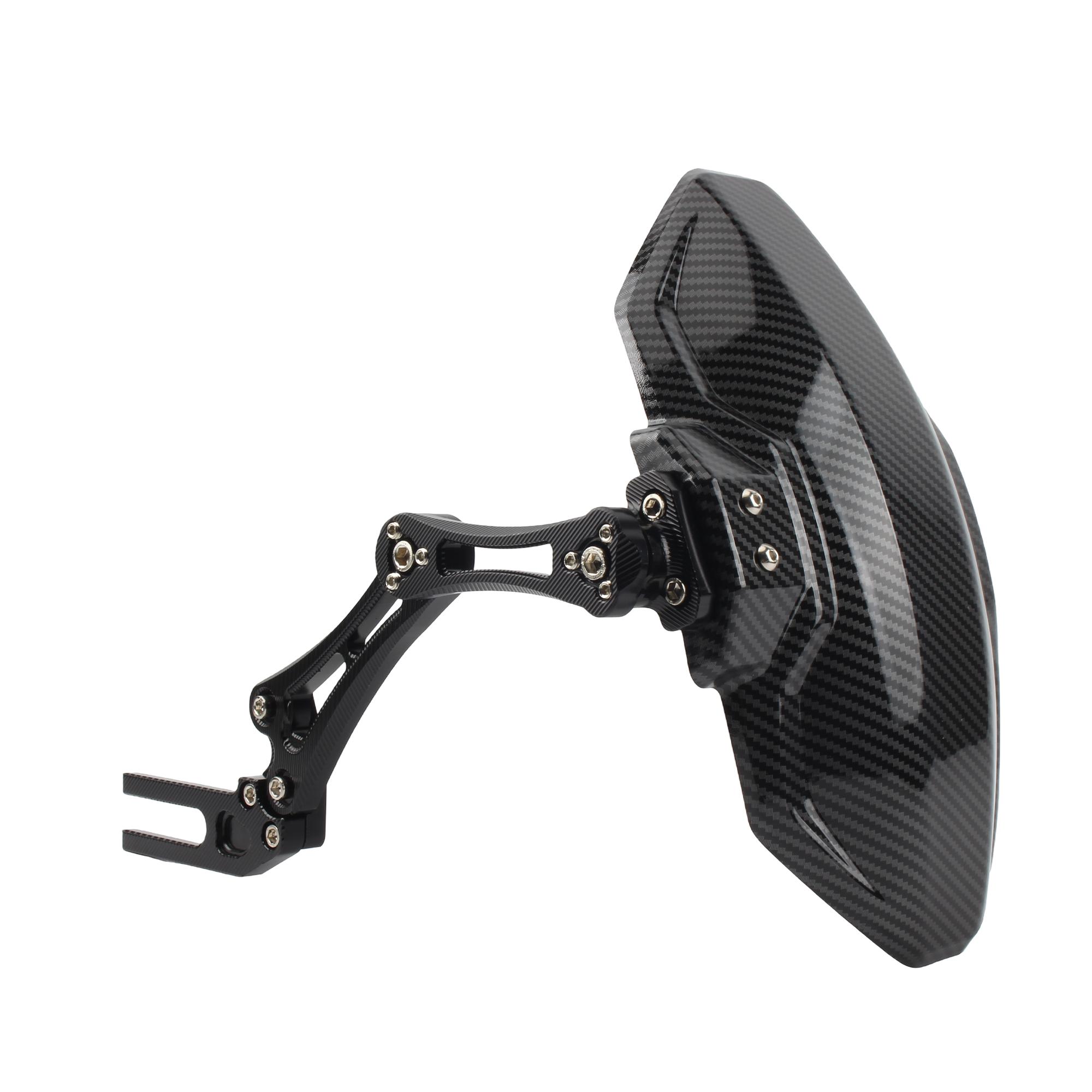 Motorcycle Adjustable Rear Wheel Fender Imitation Carbon Fiber Mudguard Extender Parts Superbike Motocross Modified Accessories чёрный