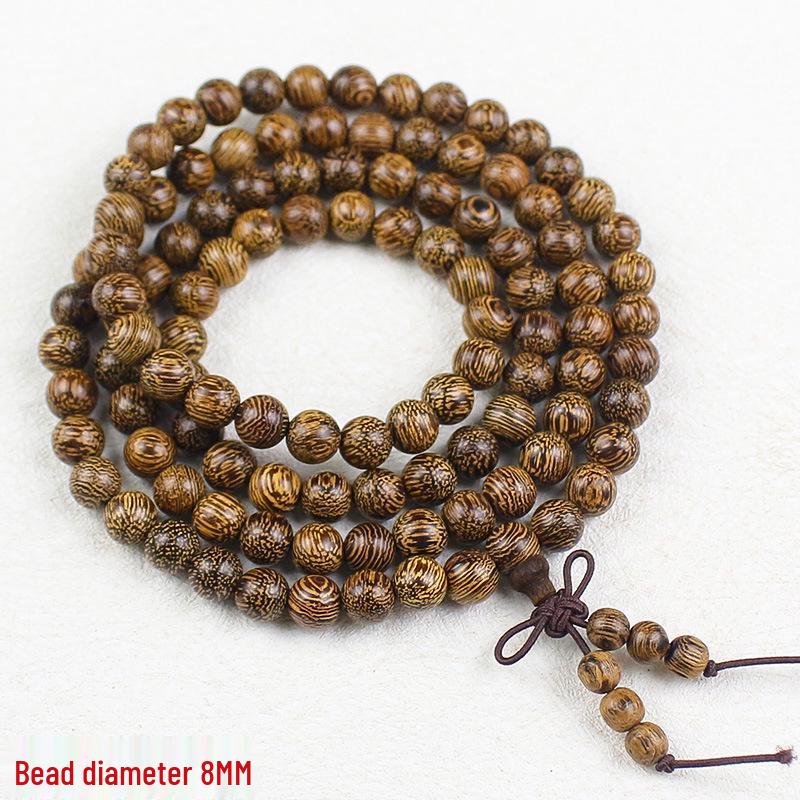 Wooden Sandalwood Buddhist Bead Bracelets - 108 Beads, Unisex Jewelry for Couples