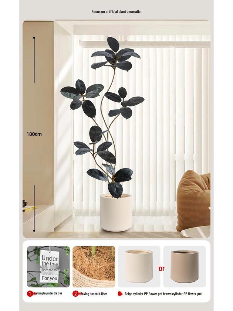 Luxurious Large Faux Green Plant Decoration for Indoor Use