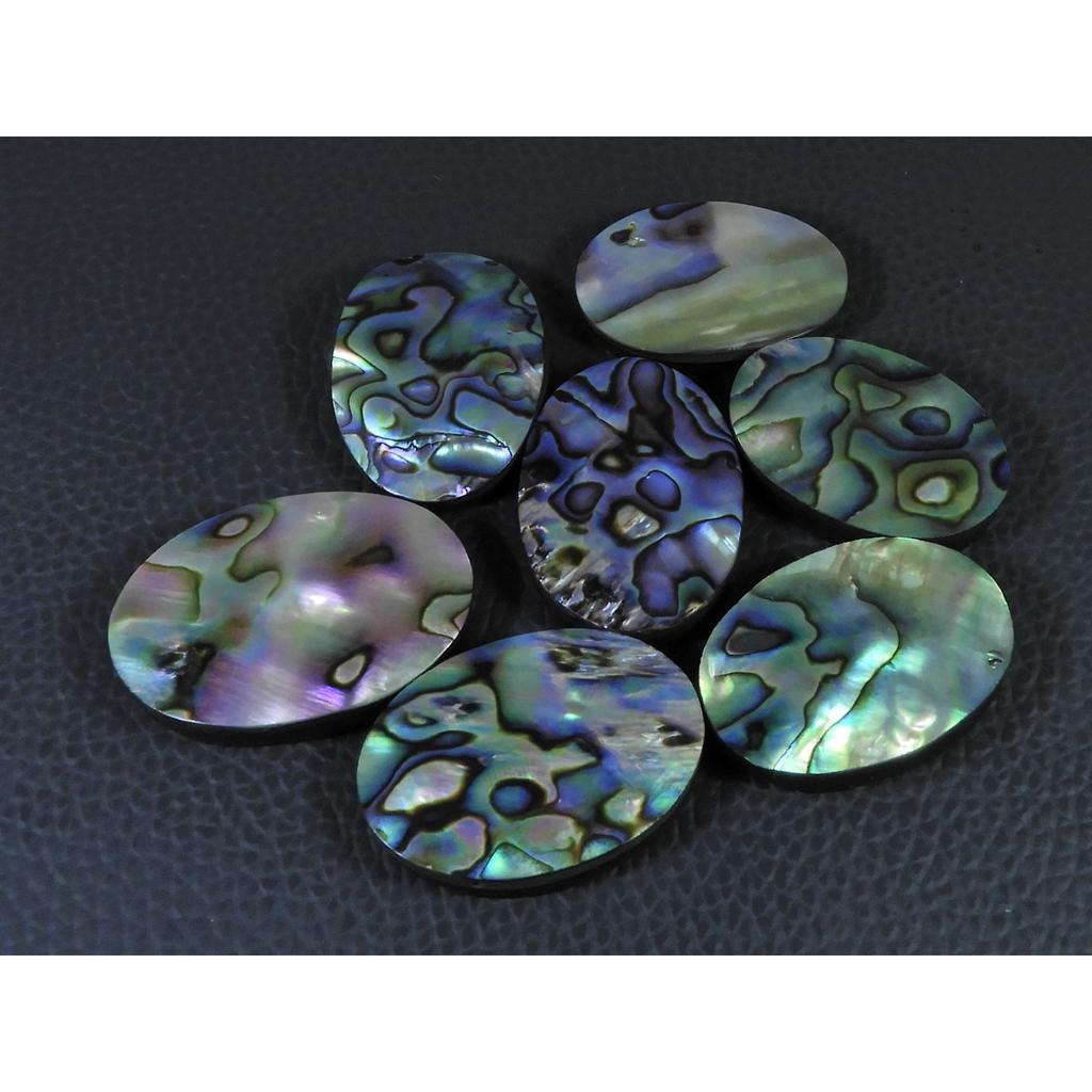 258Cts.Abalone Shell Oval Cabochon Loose Natural Gemstone 07Pcs Lot 28-32MM C-1727