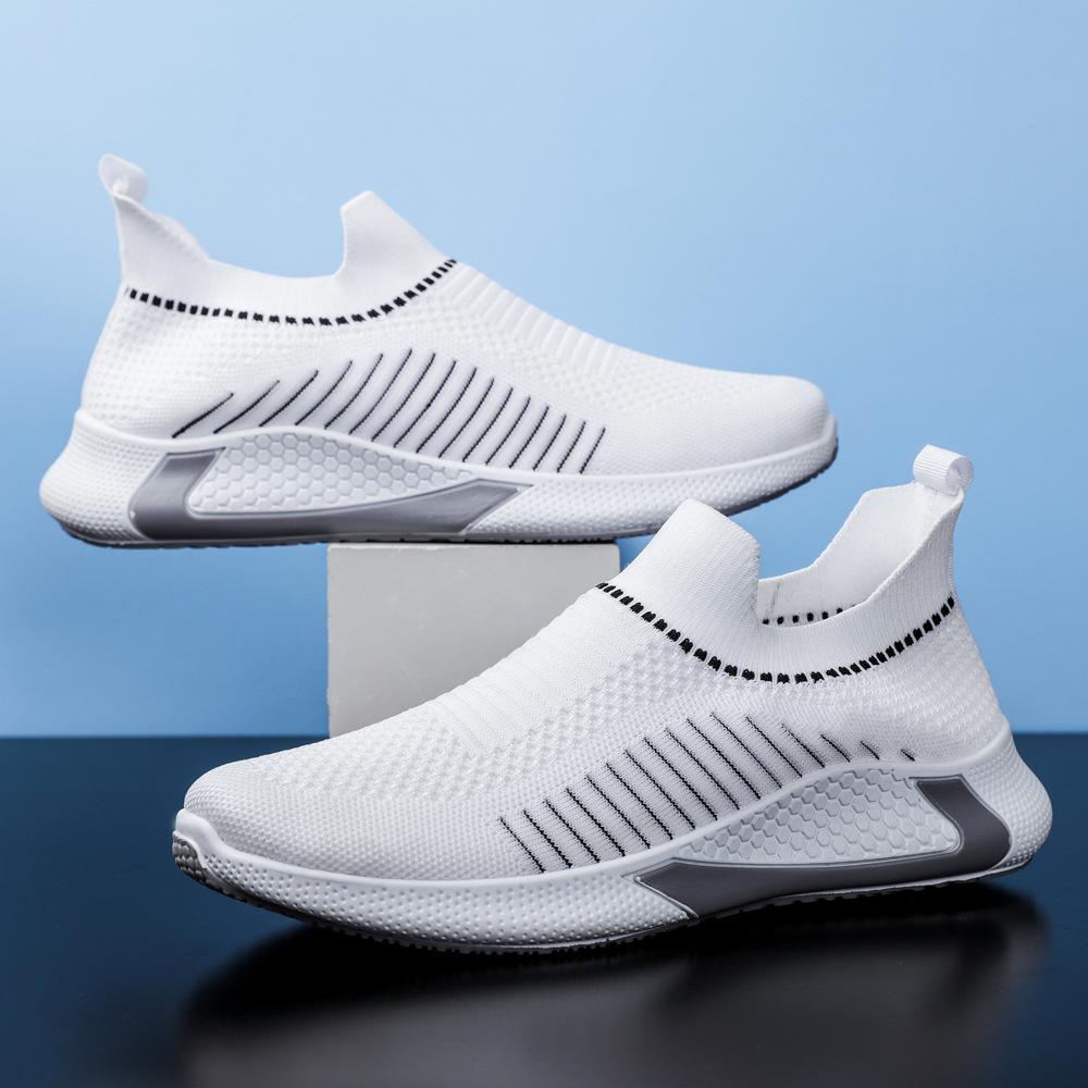 Men's Korean Style Slip-on Casual Shoes - Breathable, Soft Sole, Large Size, Trendy Sports Design