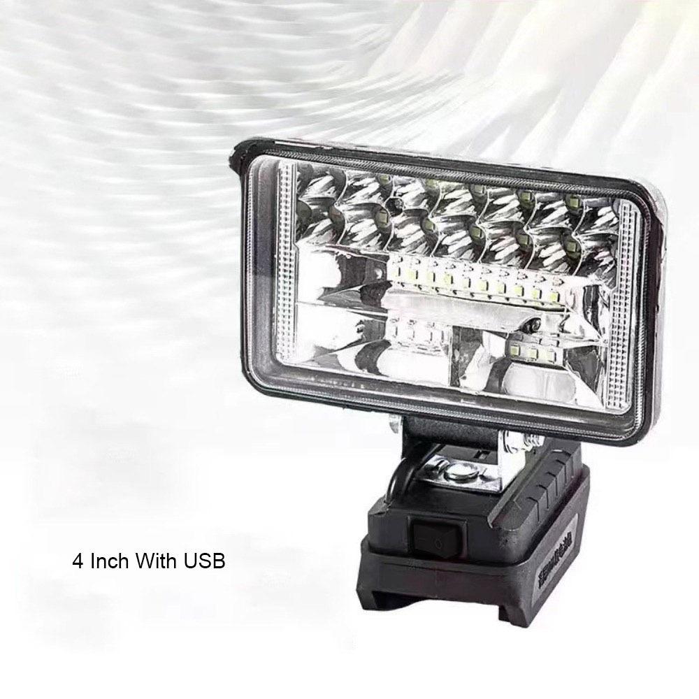 18V LED Work Light Li-ion Battery Electric Torch Flashlight Flood Lamp  Indoor Style 2
