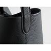[High-quality] Genuine Leather Single Shoulder Portable Large-capacity High-end Sense Imported Light Drop Lychee Pattern Cowhide Commuter Bucket Bag