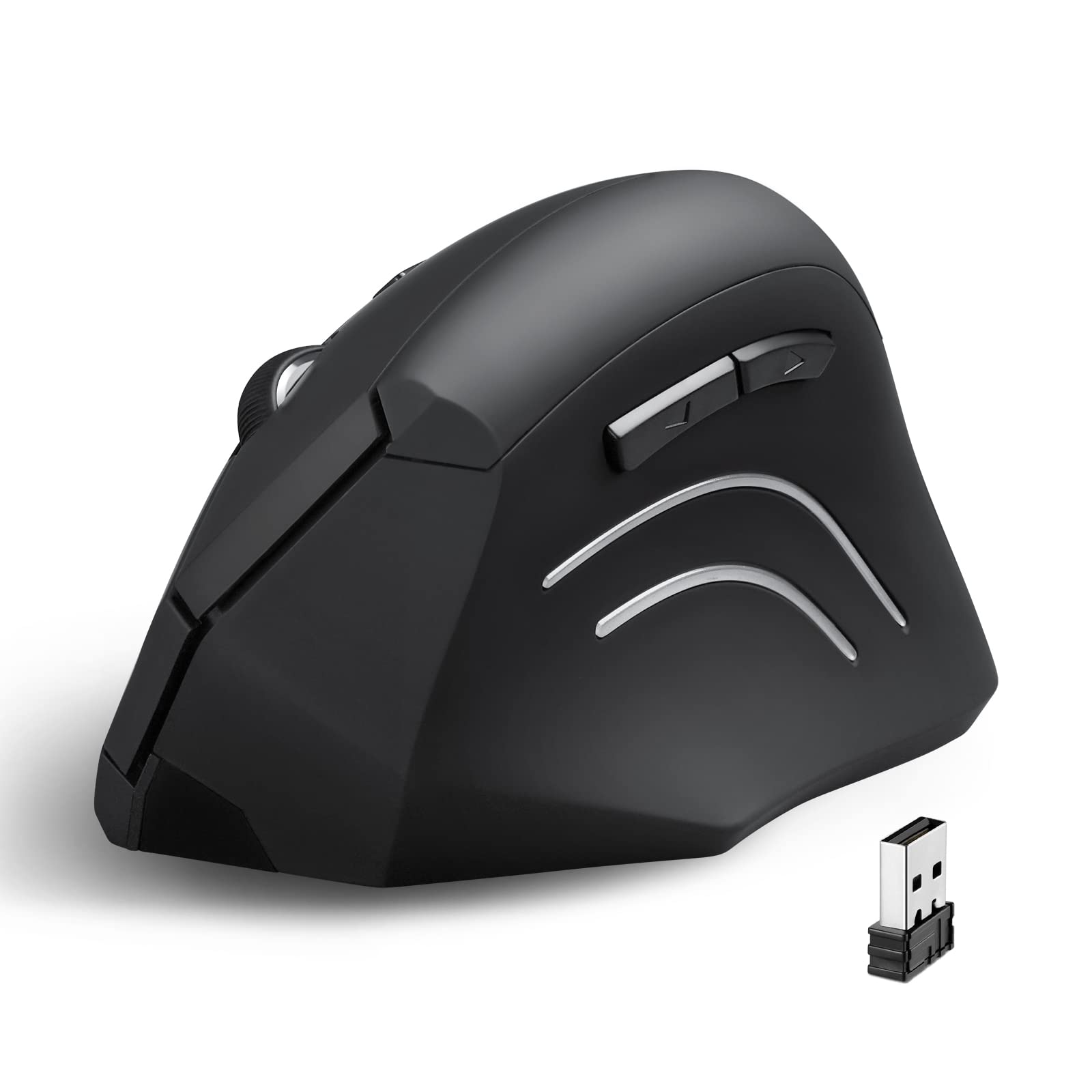 

Perixx Ergonomic Mouse Wireless Vertical Ergonomic 5 Programmable Buttons No Fatigue even after Long Use Guaranteed PERIMICE-608 2.4GHz [Genuine чорний