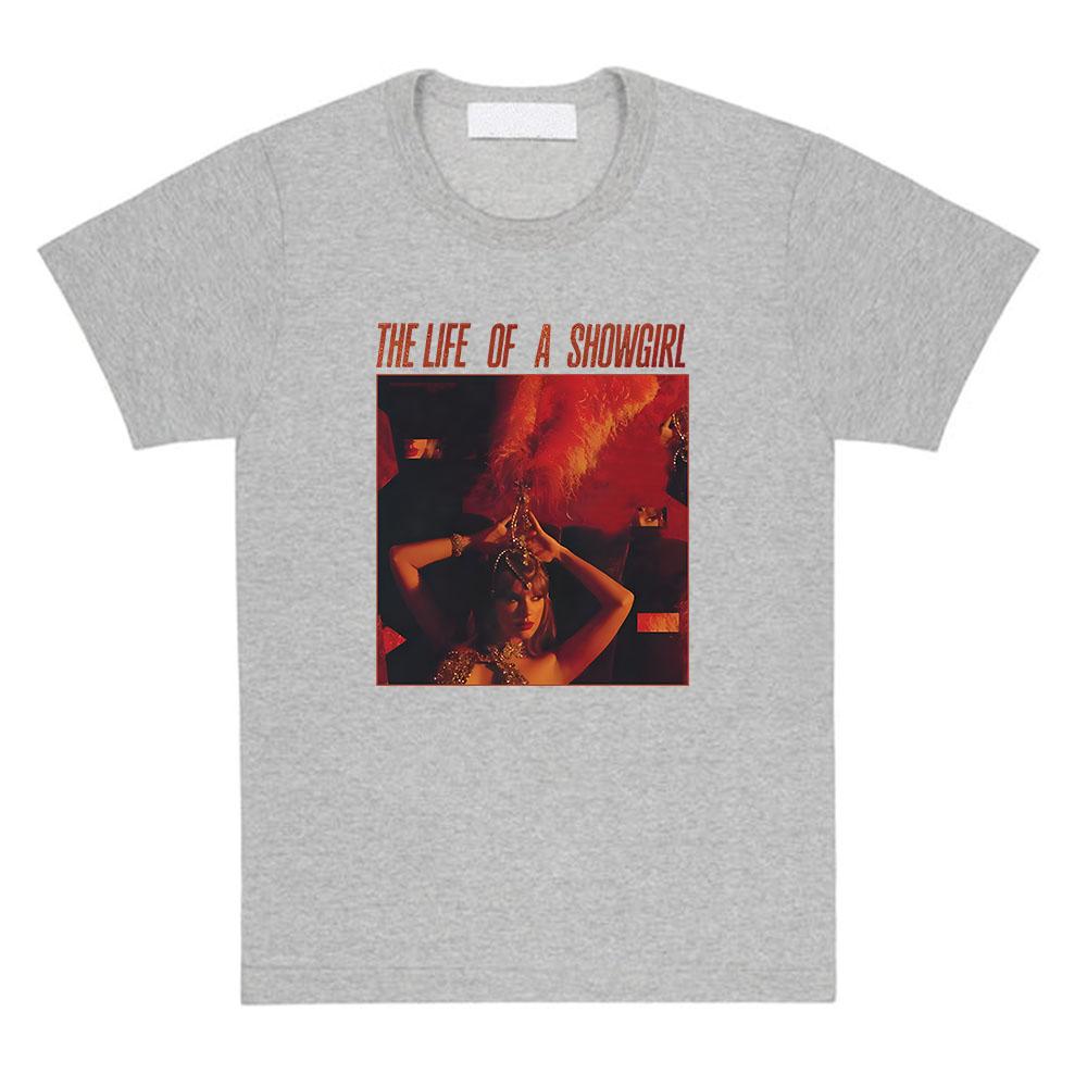 Album The Life of A Showgirl Printing T-shirt Short Sleeve Cotton O-neck Tshirts Casual Unisex Streetwear Women Men Clothing Tee