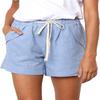 Women's Cotton Linen Shorts Elasticated Waist Shorts Drawstring Straight Leg Pants Beach Shorts