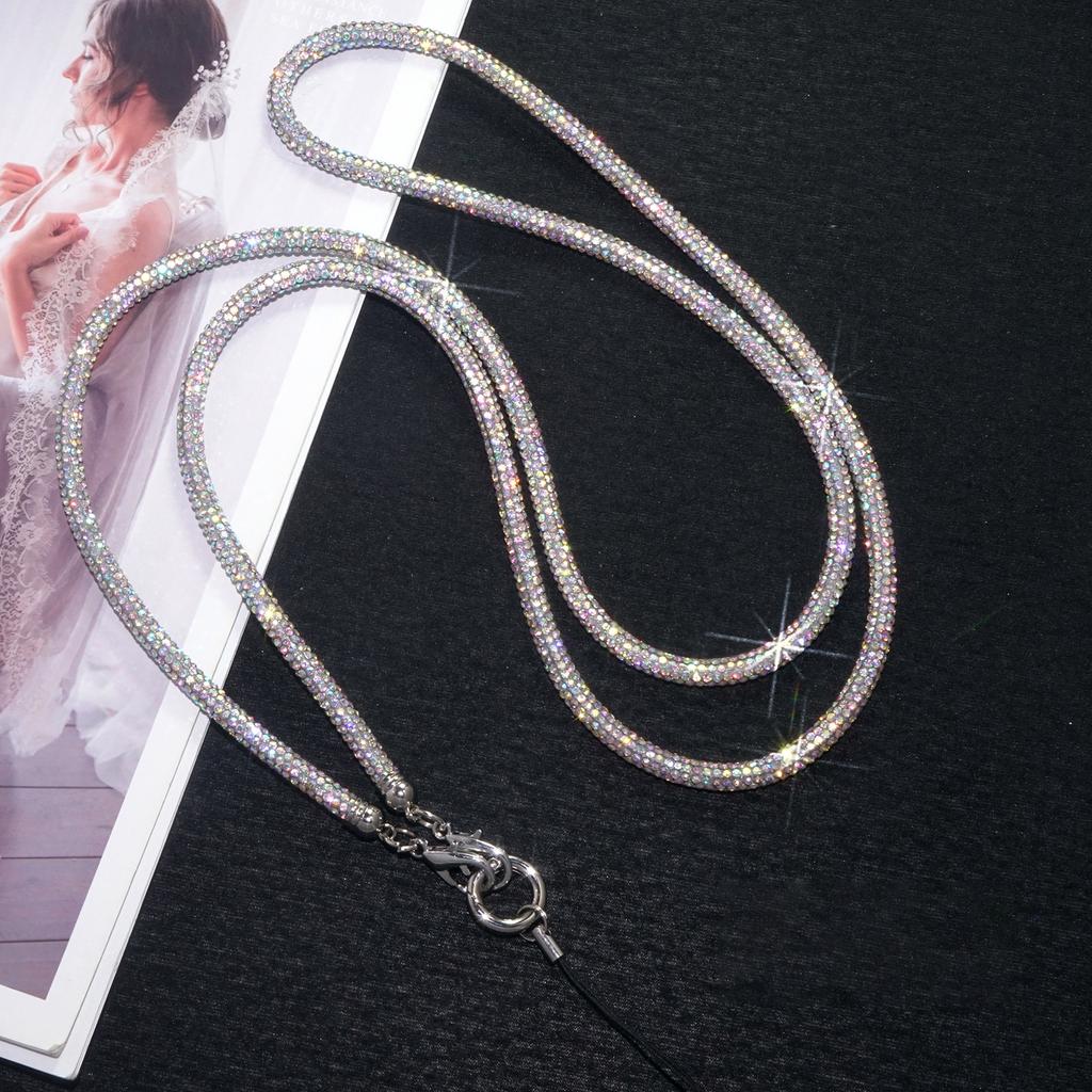 New Luxury Crystal Rhinestone Phone Lanyard Bright Bling Bling Phone Case Chain Straps Phone Anti-lost Rope Phone Accessories