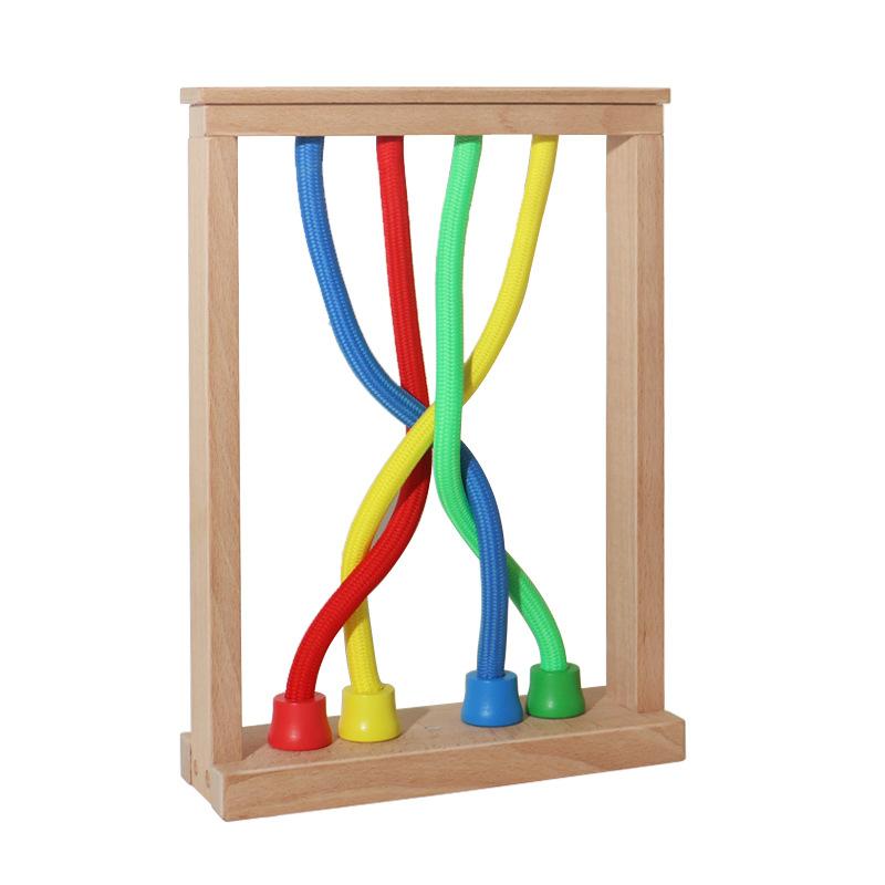 

Деревянная интеллектуальная игра с развязыванием веревок, детские развивающие пособия для тренировки логического мышления, образовательные игрушки для родителей и детей
