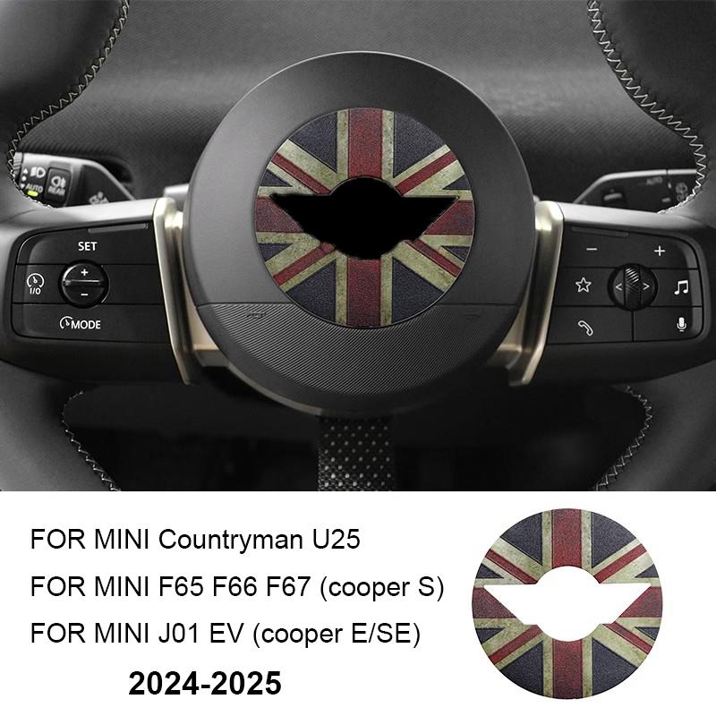 Leather Car Styling Steering Wheel Stickers For Mini Countryman U25 F65 F66 F67 Cooper S E SE J01 EV 2025 2025 3D Dedicated