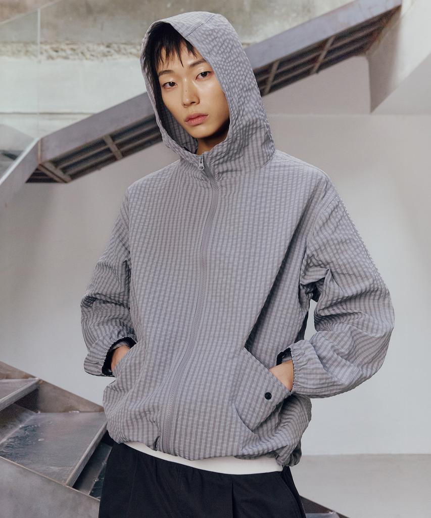 Mindbridge Two-Tone Seersker Hooded Blouson