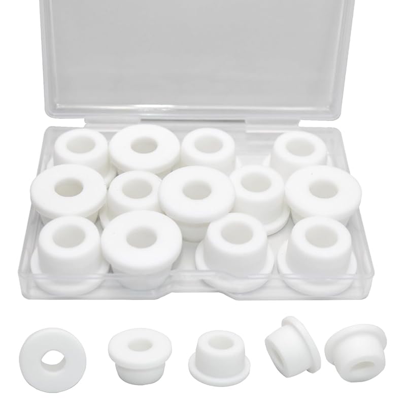 3/16 Inch ID, 1/4 Inch Drill Hole, Silicone Rubber Grommets for Wiring, Automotive Firewall Small Top Hat Hole Grommets for 3/16 Inch OD Vinyl Tubing