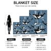 1 Piece Orca Whale-themed Flannel Blanket, Soft and Cozy, Perfect for Sofa, Bed, Office. Ideal Gift for Family, Friends, Holiday