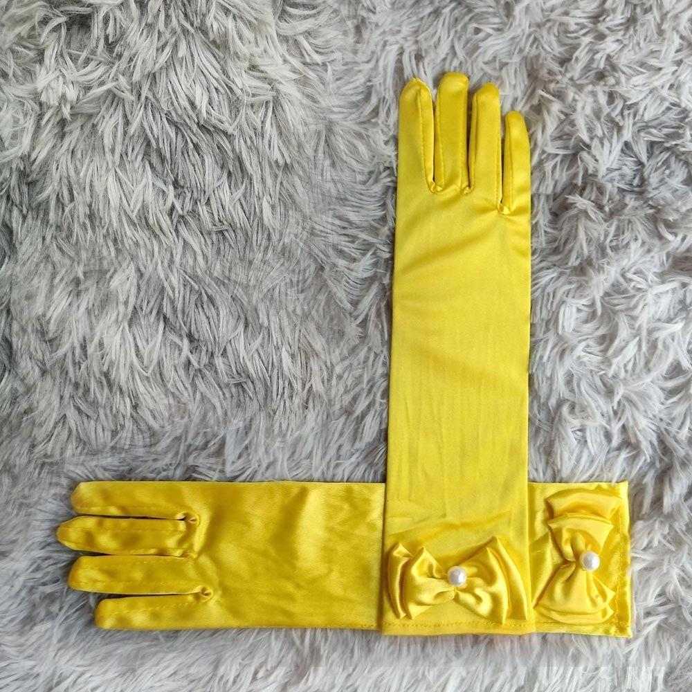 Wedding Dress Stage Gloves Full Finger Mittens Princess Skirt Accessories Children Long Gloves