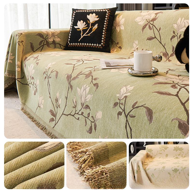 American Chenille Sofa Towel Cover Cloth for All Seasons, High-end Anti-cat Scratch, Anti-slip All-purpose Cover Blanket