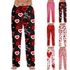Men's Valentine's Day Fashion Printed Casual Straight Leg Pants