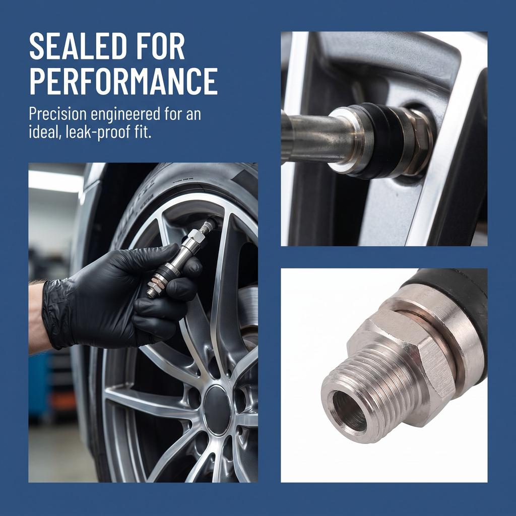 5Pcs Vs-6 Vacuum Car Tire Valve Stems Metal Tubeless Outer Mount High Pressure Valve Stem Replacement Motorcycle Valve Stems 1