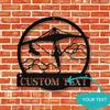 Custom Black Hang Glider Metal Wall Art Personalized Valentine Home Decor