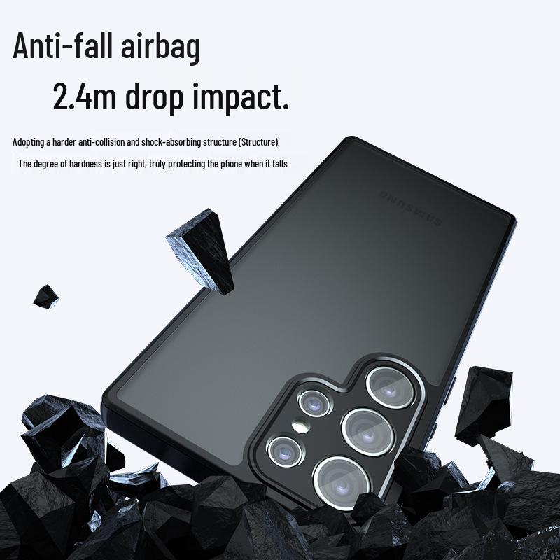 Samsung S24 Ultra Sturzsichere, matte Handyhülle mit transparentem Galaxy A55 Skin-Feel Design