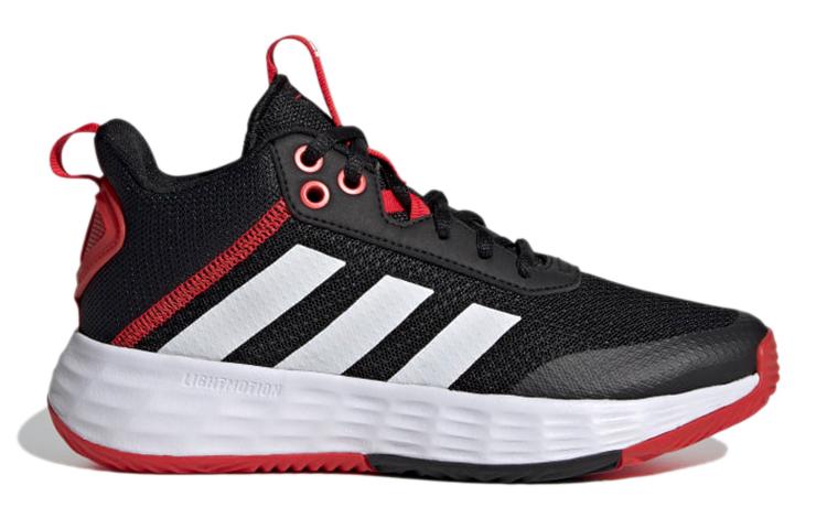 Adidas OwnTheGame 2.0 K Slip Resistant And Breathable Low top Performance Basketball Shoes Black White Kids' H01555