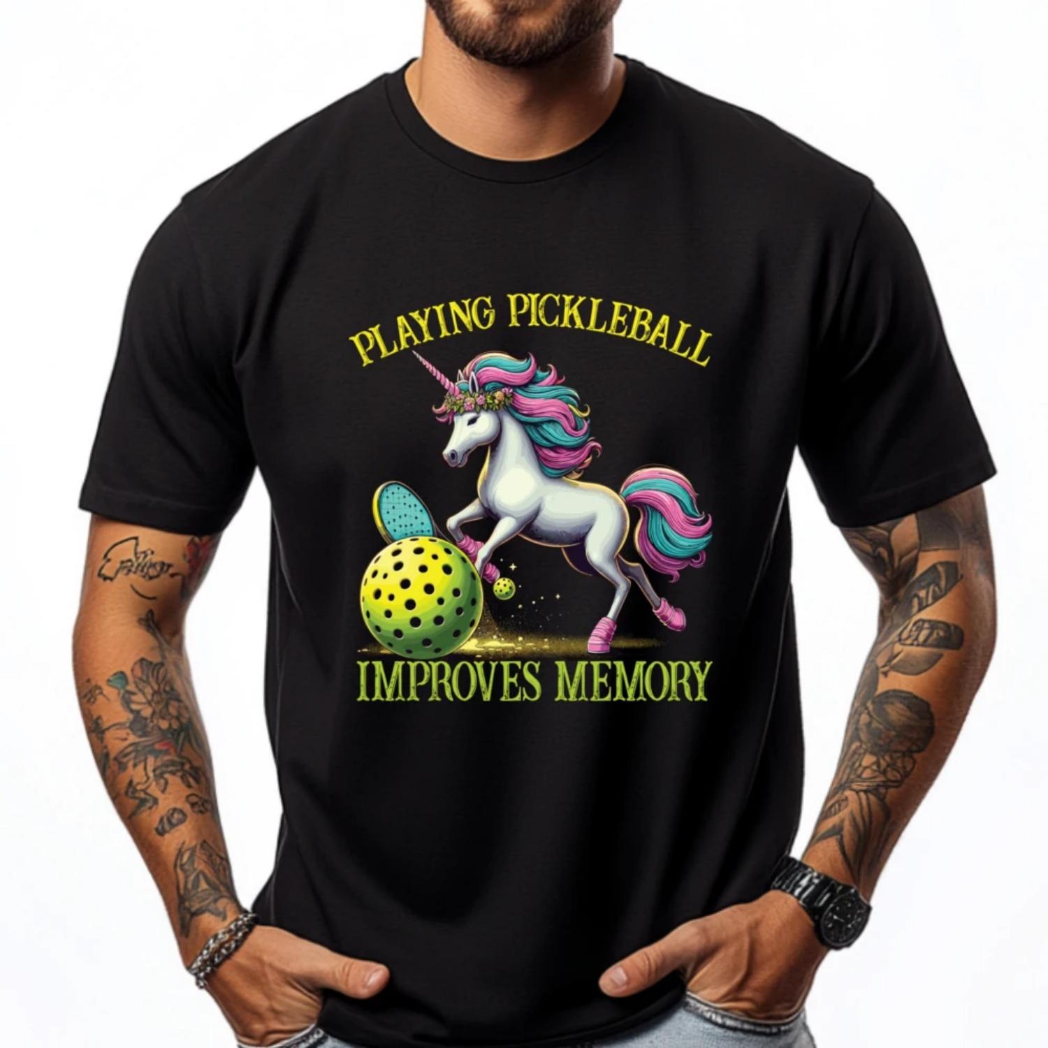 Pickleball Player Paddleballplaying Pickleball Improves Memory Pickleball Luxury Designer Funny Shirt S чёрный