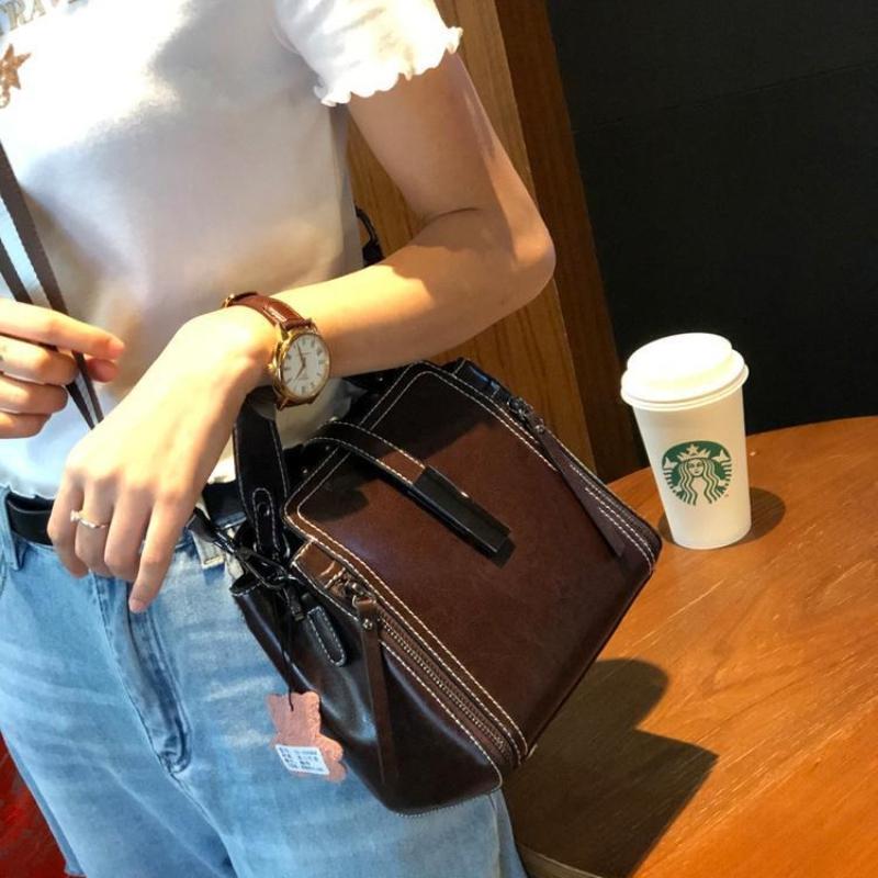Genuine Leather Women's Shoulder Bag Vintage Luxury Designer Women Handbags Fashion Cowhide High Quality Crossbody Bags