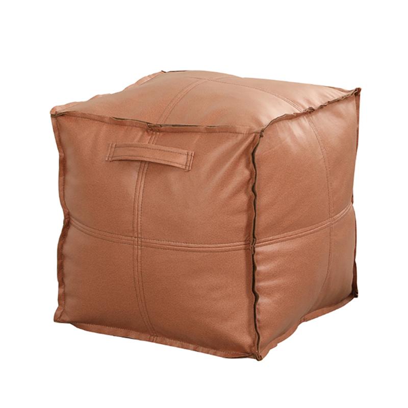 

45cm Moroccan Artificial PU Fabric Pouf Cover Ottoman Footstool Case For Living Room Bedroom Unstuffed Futon Cushion Covers
