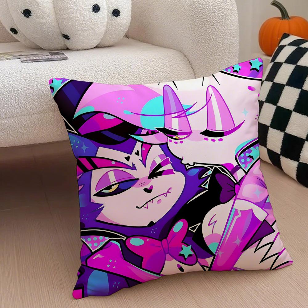 Edgy Musikalisch Schrullig Animiert HHazbin Hotel Kissenbezug Sofakissenbezug Versteckter Knopf Strapazierfähiges Polyester Stuhlkissen