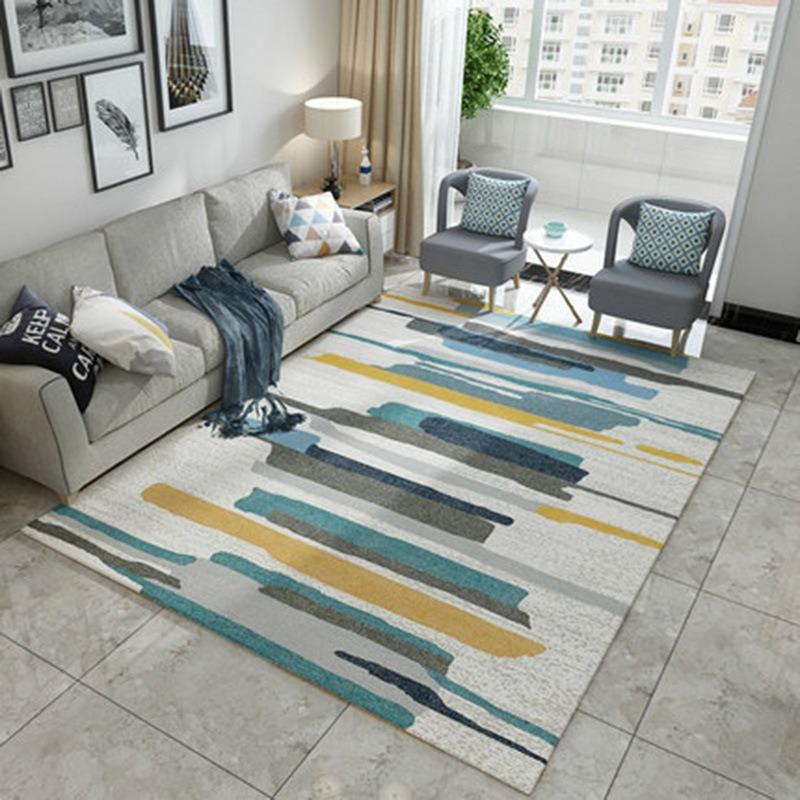 Minimalist Style Non-Slip Rug Modern Living Room Carpet Sofa Mat Bedroom Floor Covering Traditional Home Decor Fashion Beautiful