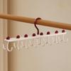 16 Hooks Camisole Bra Hook Plastic Tie Belt Hanger Portable Clothes Drying Rack  for Laundry Room
