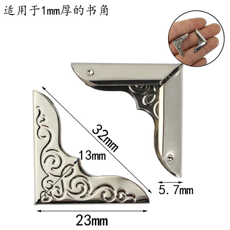 50 Pieces Book Protector Metal  Photo Album Corner Protectors Decoration for Crafting Scrapbooking Angle Cover Menus Notebook